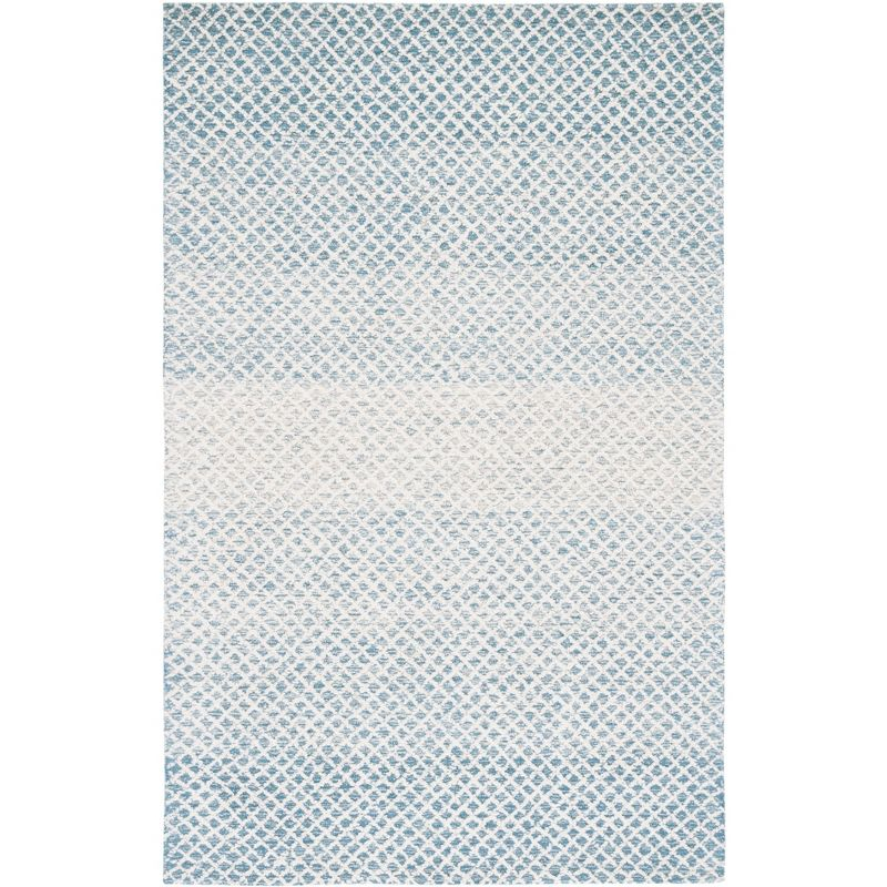 Micro-Loop MLP353 Hand Tufted Indoor Area Rug - Blue/Ivory - 5'x8' - Safavieh