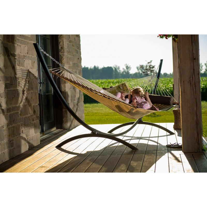 Vivere 15ft Arc Steel Hammock Stand - Black Color