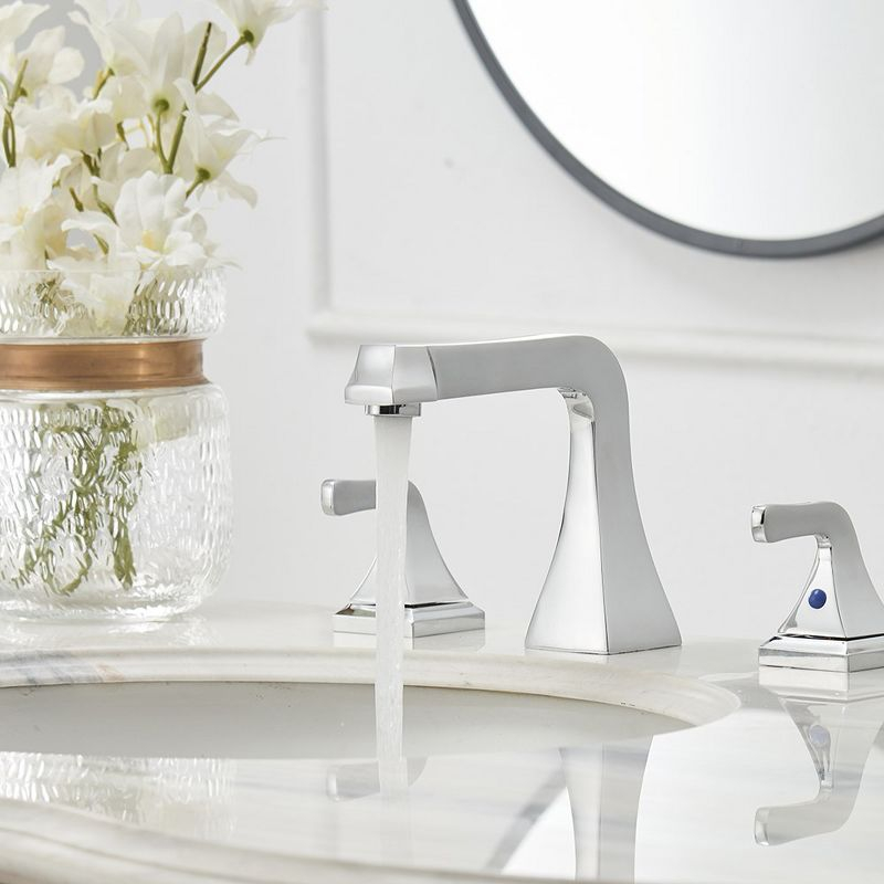BWE 8 in. Widespread 2-Handle Bathroom Sink Faucet in Polished Chrome