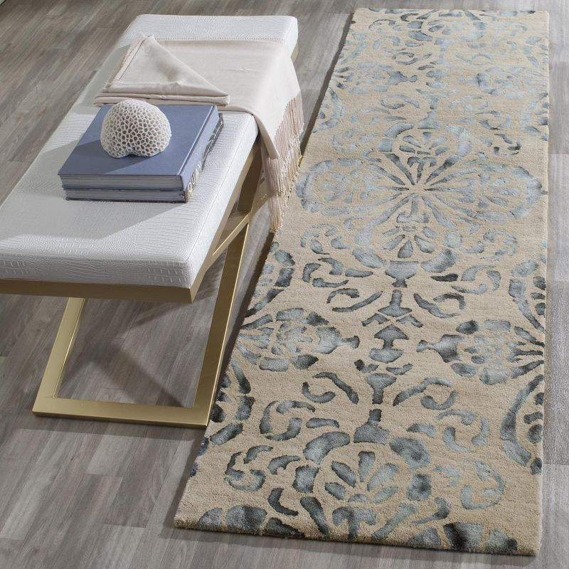 Dip Dye DDY719 Hand Tufted Runner Rug - Camel/Grey - 2'3"x8' - Safavieh.