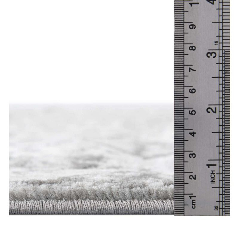Unique Loom 4' 0 x 6' 0 Sofia Grace Dark Gray Area Rug
