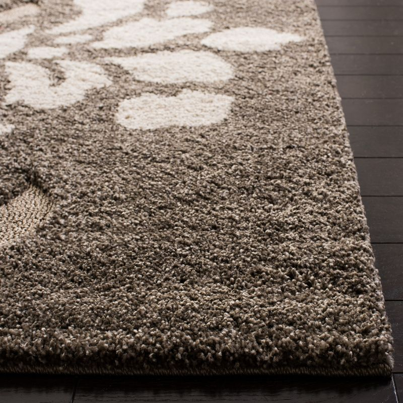 Florida Shag SG464 Power Loomed Indoor Area Rug - Smoke/Beige - 8'x10' - Safavieh.