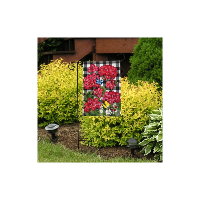 Briarwood Lane Summer Garden Flag 12x18 For Outdoor Checkered Geraniums For Summer Garden Flag Flags For Outside