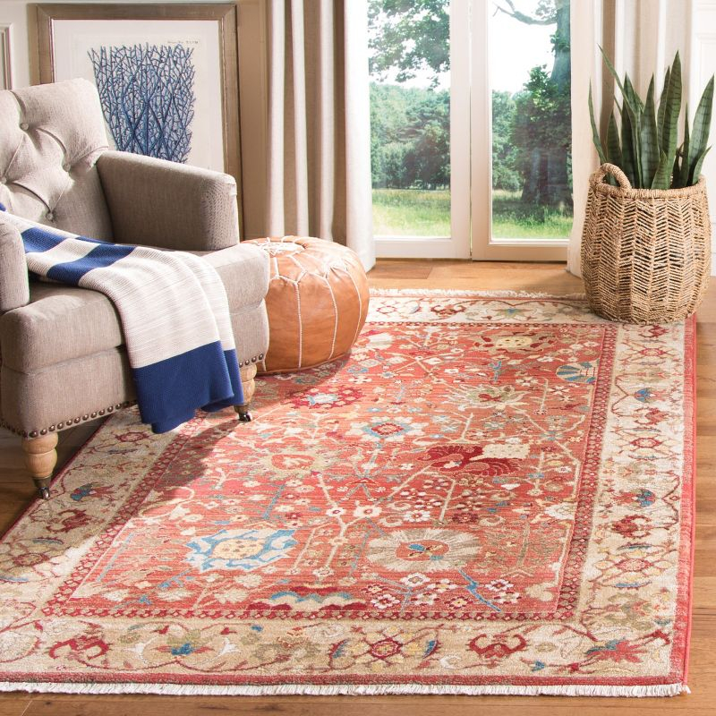 Kashan KSN303 Power Loomed Area Rug - Red/Beige - 8'x10' - Safavieh