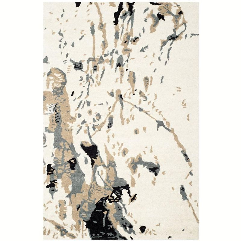 Bella BEL117 Hand Tufted Accent Rug - Ivory/Grey - 3'x5' - Safavieh.