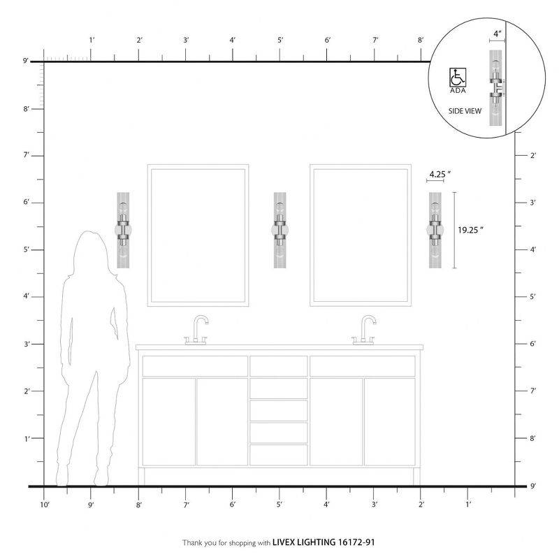 Livex Lighting Ludlow 2 - Light Vanity in  Brushed Nickel