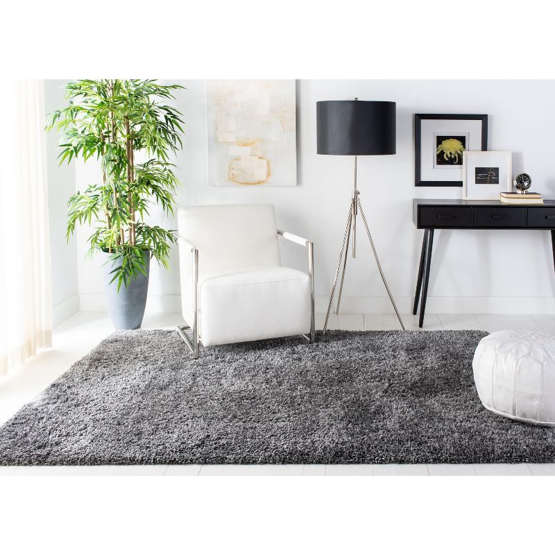 Fontana Shag 800 FNT800 Power Loomed Indoor Area Rug - Silver - 5'3"x7'6" - Safavieh