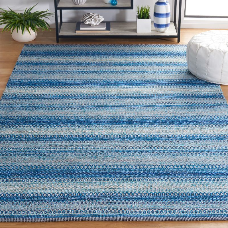 Kilim KLM475 Hand Woven Area Rug - Grey/Blue - 5'x8' - Safavieh.
