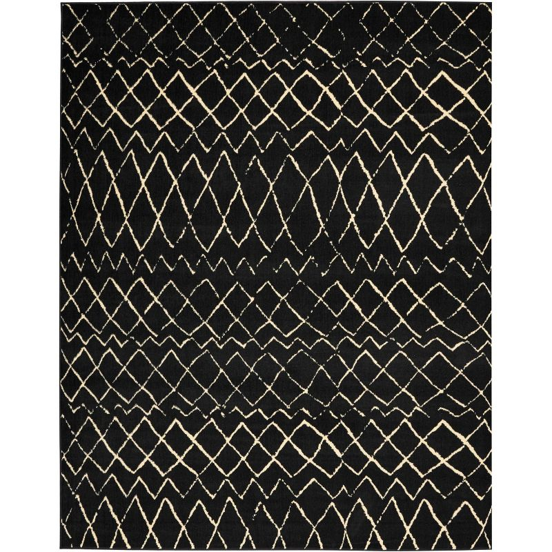 Nourison Grafix Black Area Rug GRF04 7'10"X9'10"