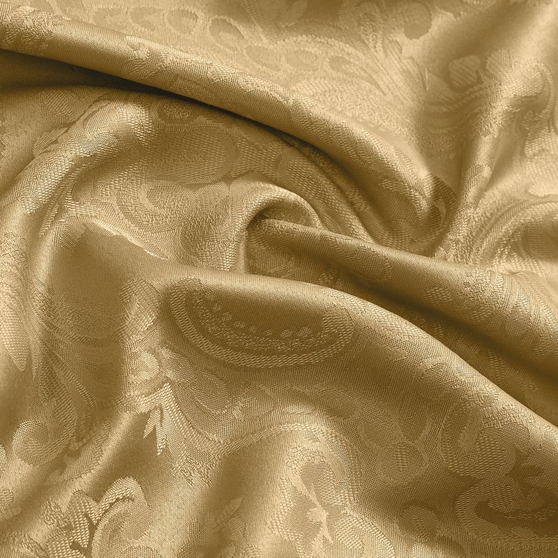 Caiden Elegance Damask Water & Stain Resistant Tablecloth - 52" Square - Gold - Elrene Home Fashions