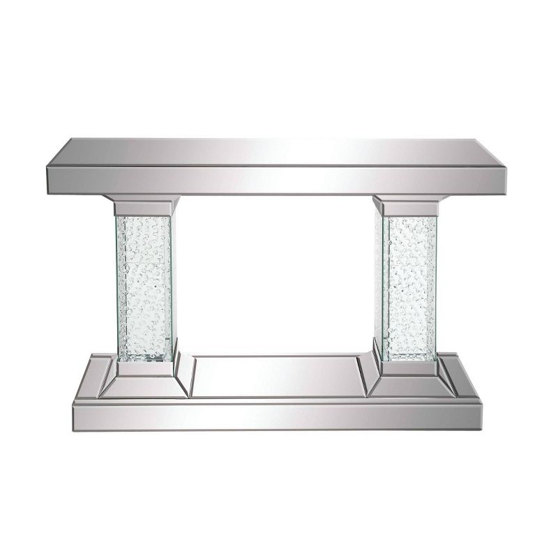 Olivia & May Glam Wood Console Table Clear