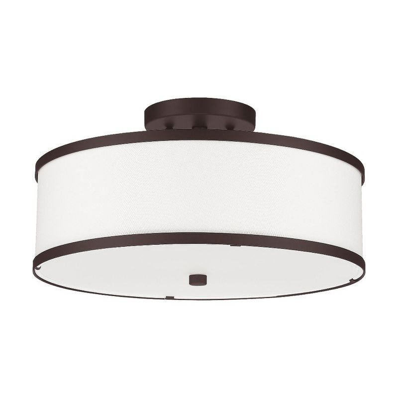 Livex Lighting Park Ridge 3 - Light Semi-Flush Mount in  Bronze
