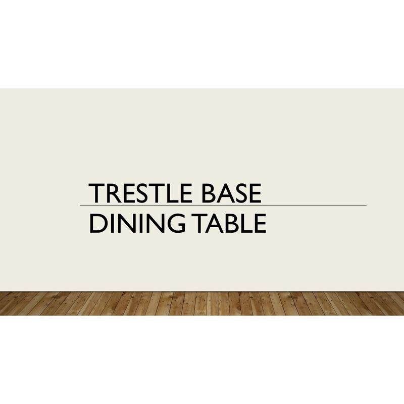 Carolina Living 48" Florence Trestle Dining Table Weathered Gray: Mid-Century Modern, MDF & Wood Veneer, Seats 4