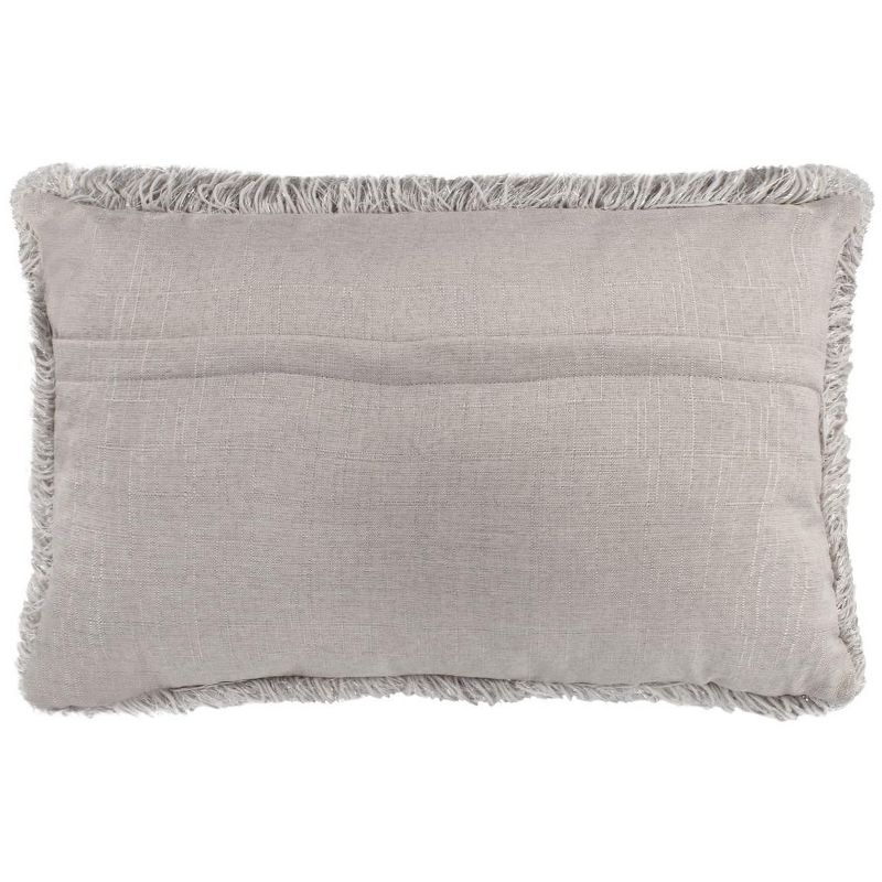 Shag Modish Metallic Pillow - Metallic Silver - 14"X24" - Safavieh