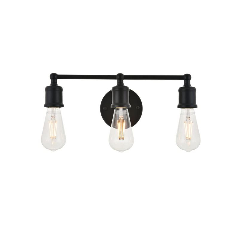Elegant Lighting Serif 3 light black Wall Sconce