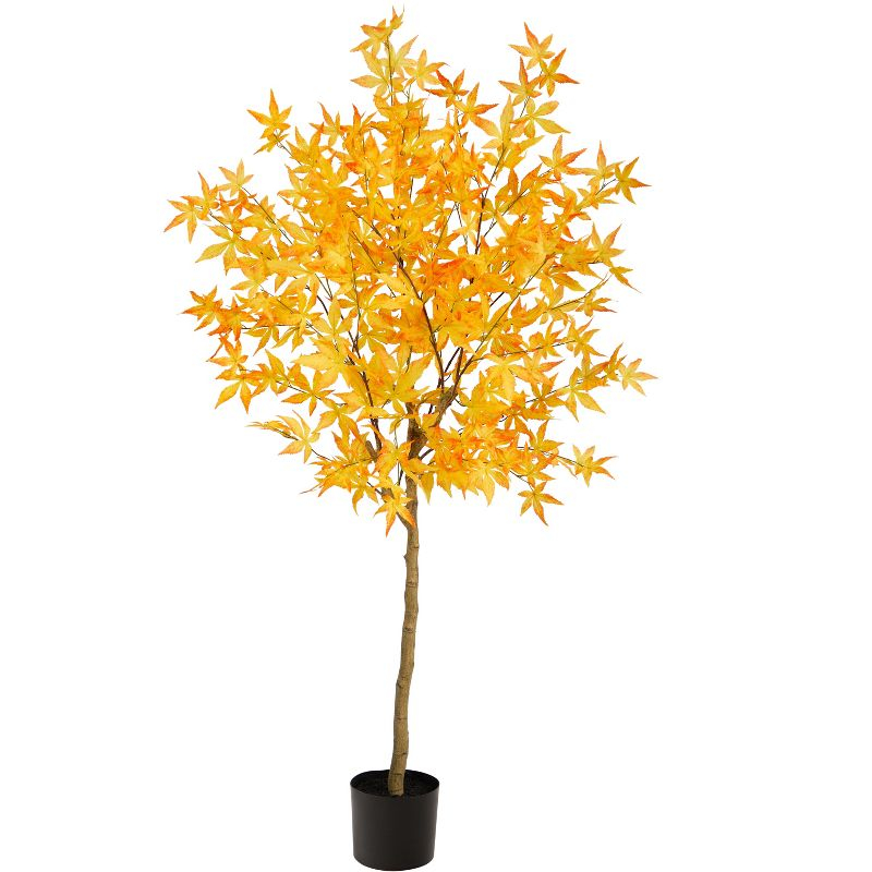Nearly Natural 5-ft Autumn Maple Artificial Fall Tree