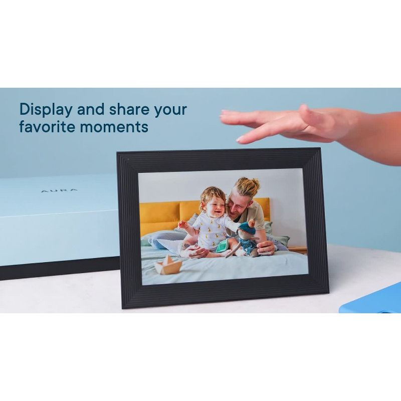 Aura Home 10.1" Carver Sea Salt Digital Photo Frame: Wi-Fi Enabled, 1280x800 LCD, No Battery Required