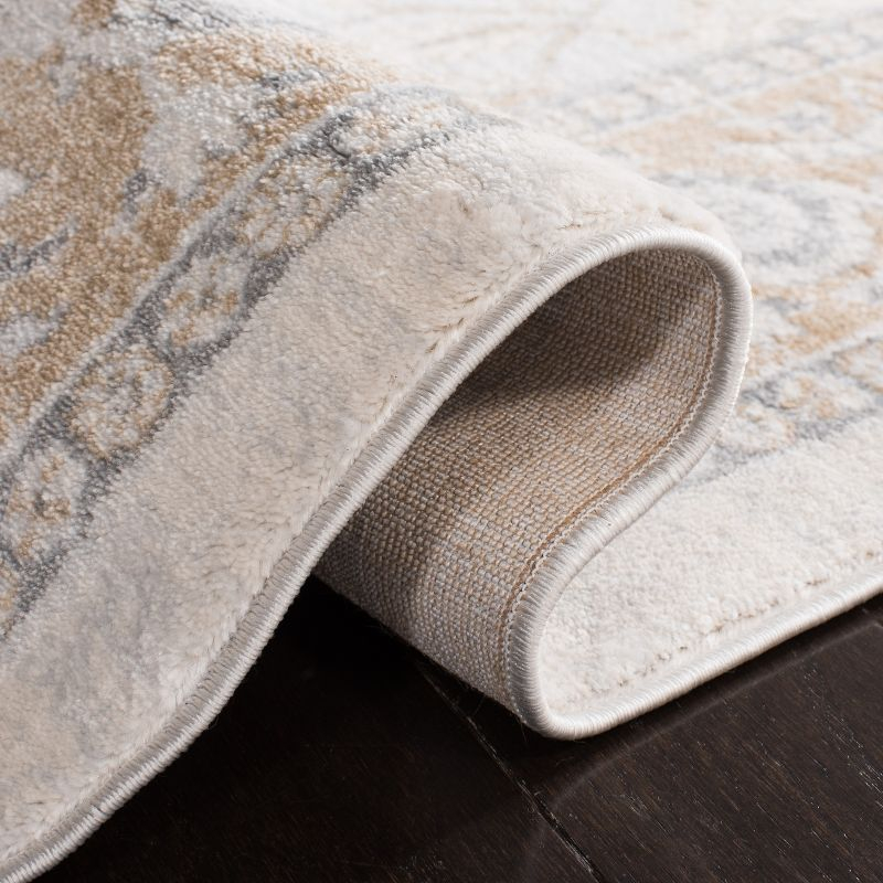 Isabella ISA936 Power Loomed Area Rug - Cream/Beige - 6'7"x6'7" - Safavieh.