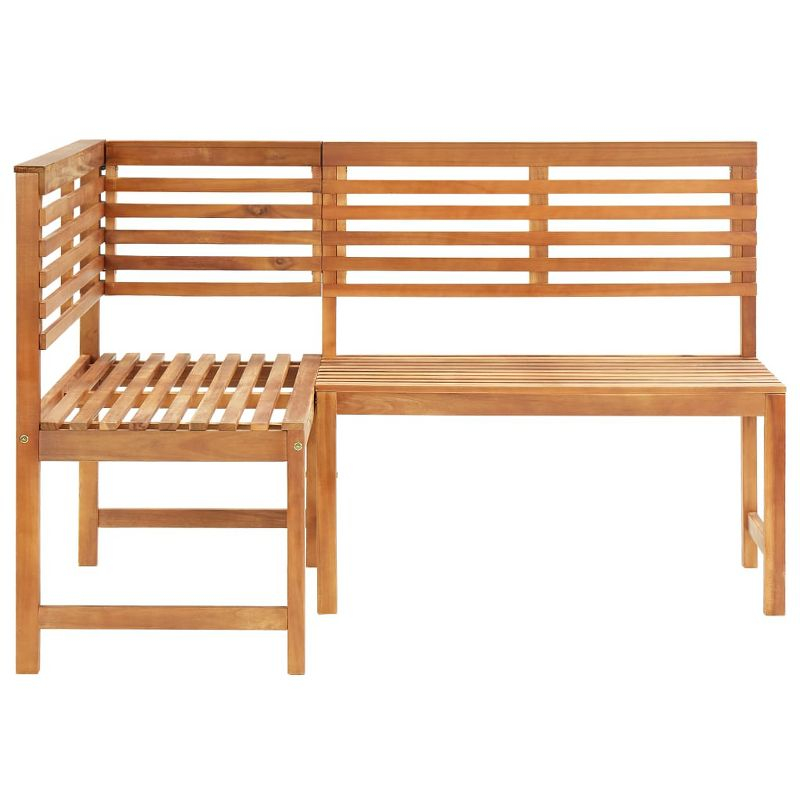 vidaXL Patio Corner Bench 55.1Inch Solid Acacia Wood
