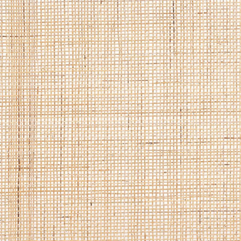 bali & pari Queen Aurelia Bayur Wood & Rattan Headboard Black/Natural: Bohemian Design, Wall/Bed Frame Mount