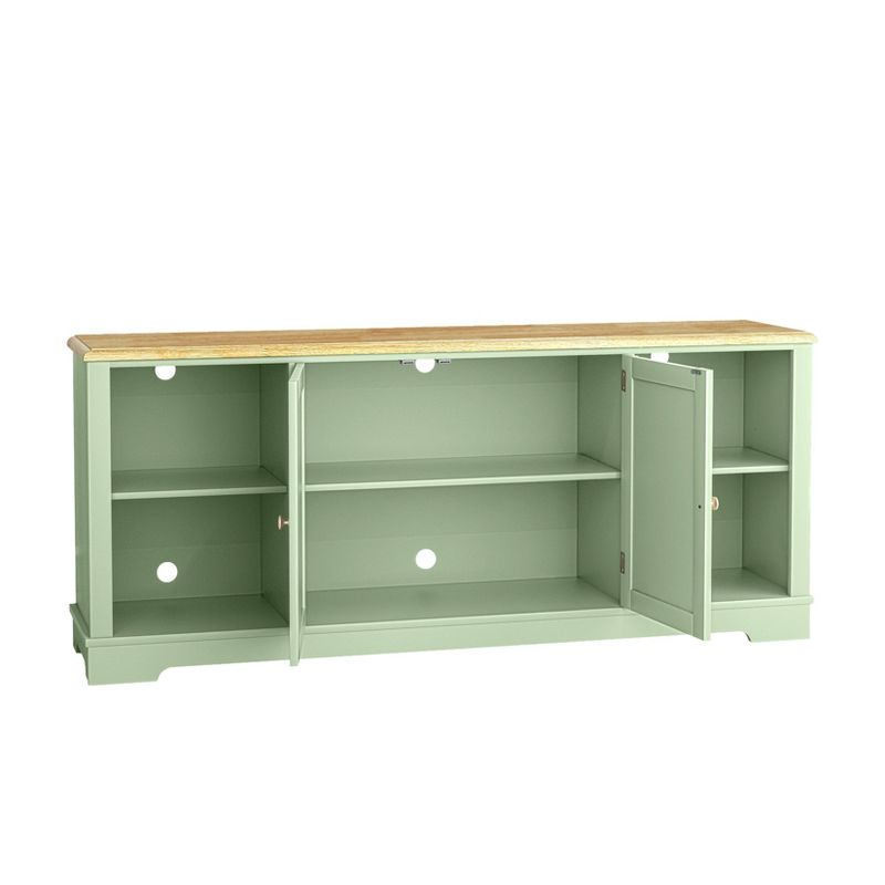 70" Farmhouse Style TV Stand for TVs up to 78" Green - Festivo