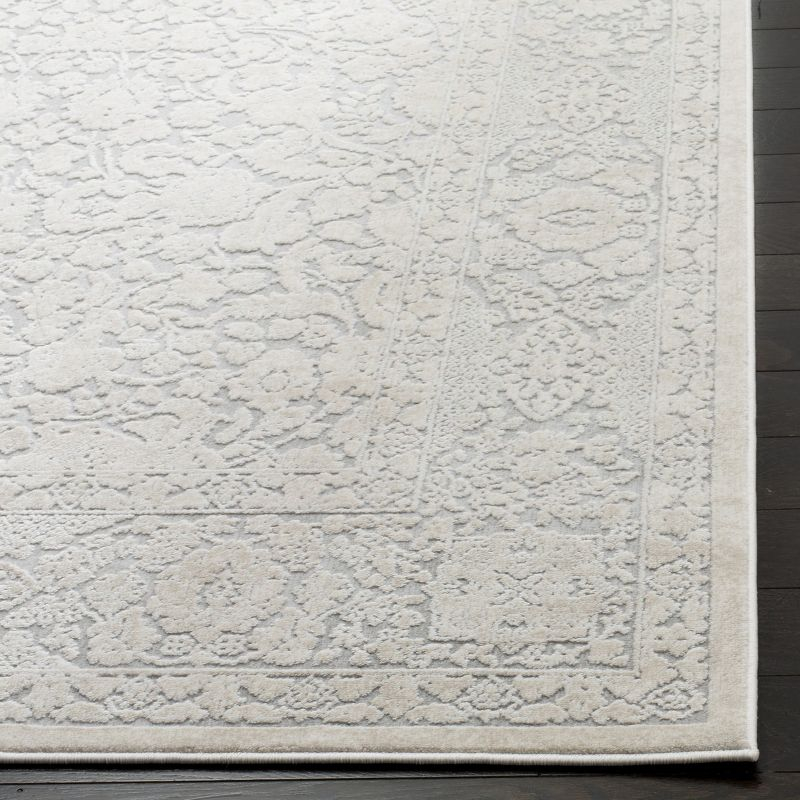 Reflection RFT667 Power Loomed Indoor Area Rug - Light Grey/Cream - 6'7"x6'7" - Safavieh.