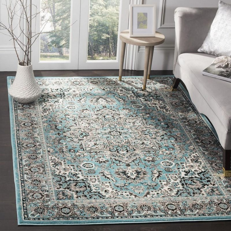 Skyler SKY126 Power Loomed Indoor Area Rug - Blue/Ivory - 5'1"x7'6" - Safavieh.