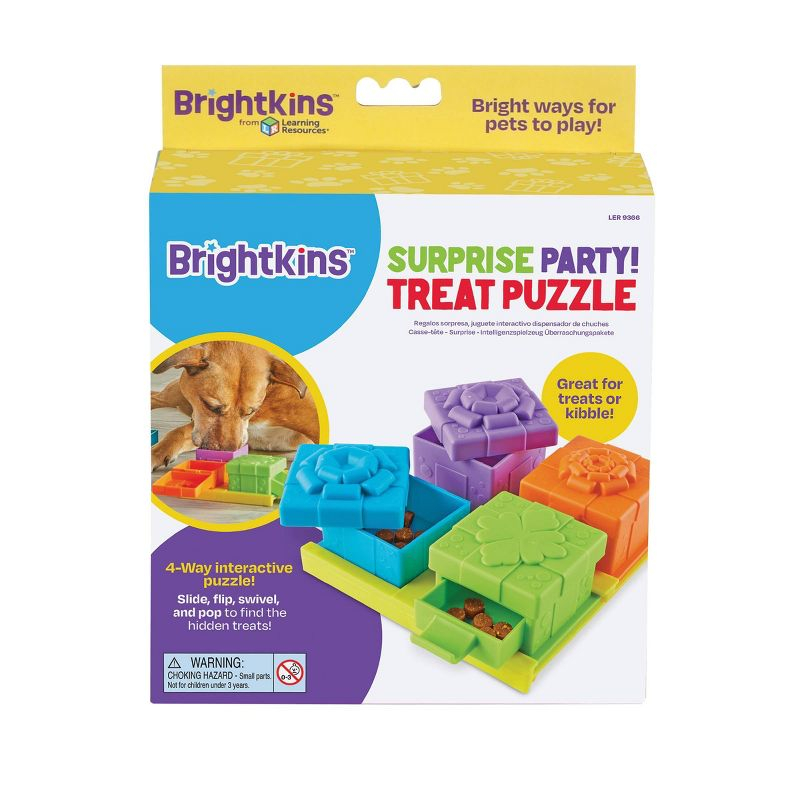 Brightkins Surprise Party Puzzle Treat Dog Toy Dispenser