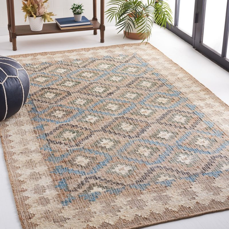 Kilim KLM756 Hand Woven Area Rug - Blue/Ivory - 3'x5' - Safavieh.