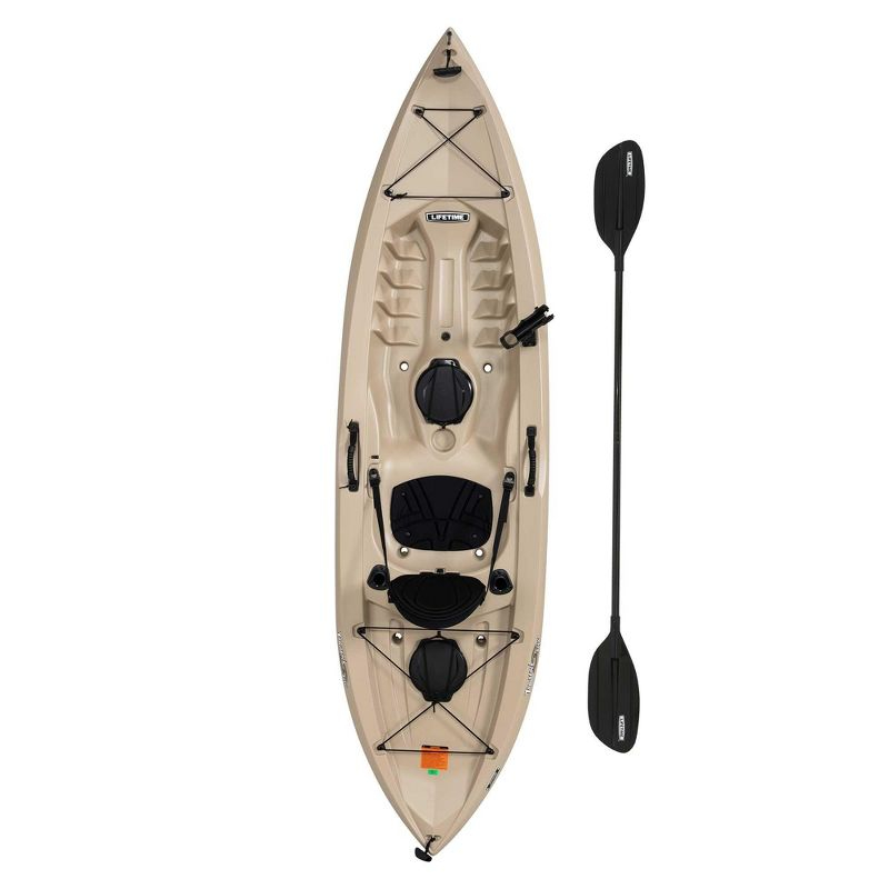 Lifetime Tamarack Angler Sit-On-Top Kayak with Paddle, Tan, 120"