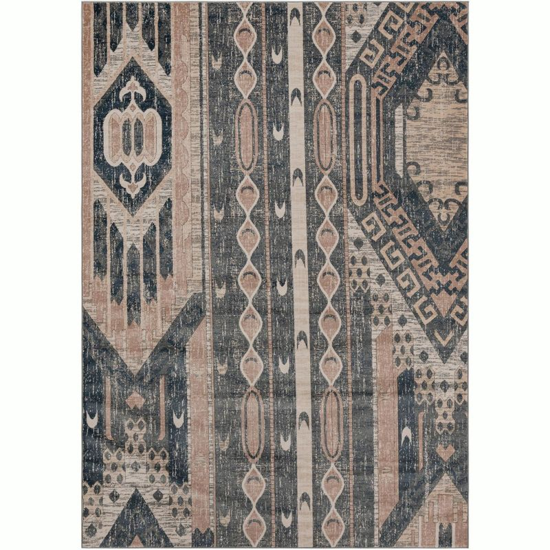 Unique Loom Portland Collection Area Rug - Orford (10'  x 14' 1" Rectangle Navy Blue/Blue)