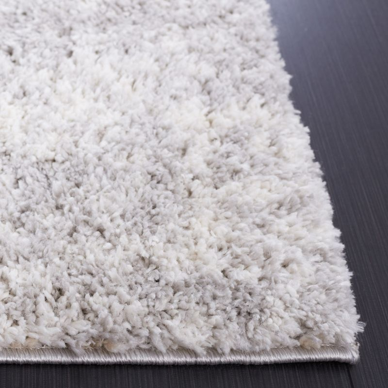 Berber Shag BER563 Power Loomed Runner Rug - Grey/Ivory - 2'3"x8' - Safavieh.