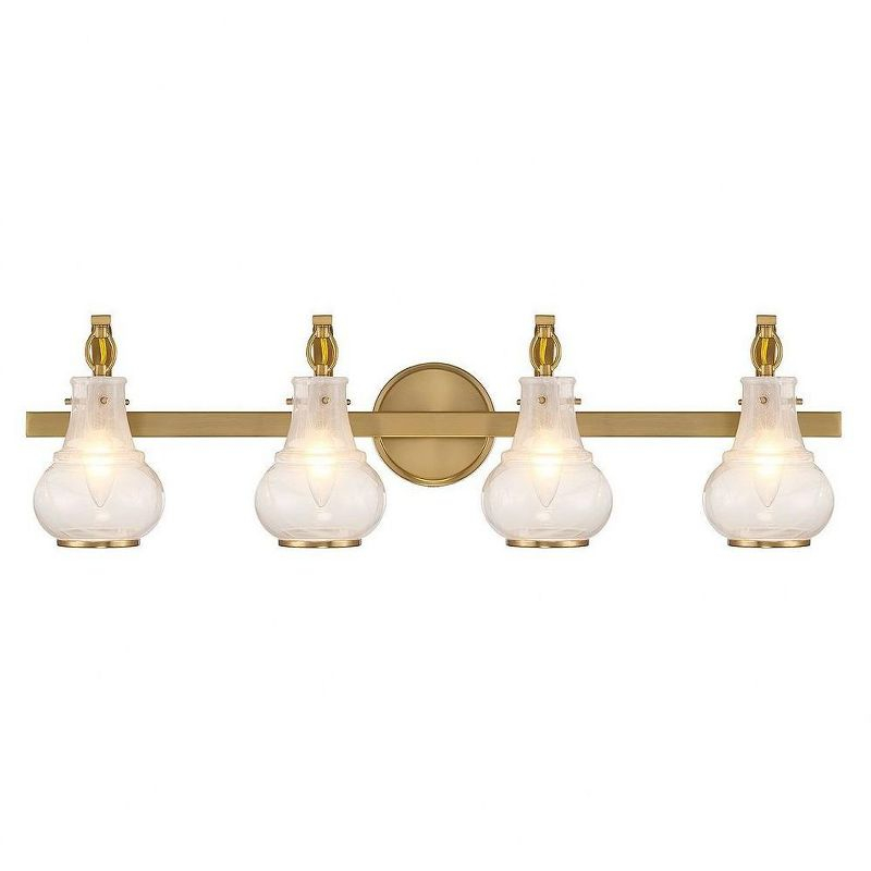 Savoy House Adams 4 - Light Vanity in  Warm Brass