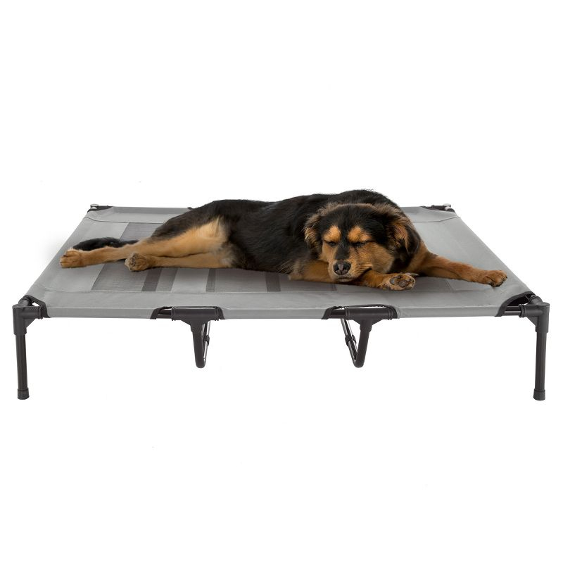 Pet Adobe Portable Raised Pet Bed with Nonslip Feet - Gray