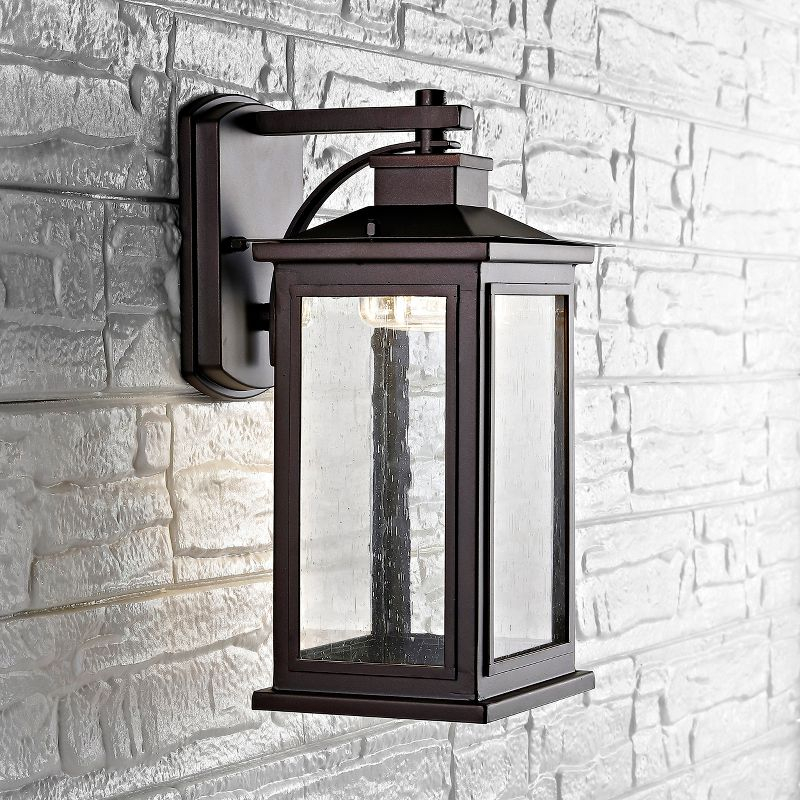 Taylen Outdoor Wall Lantern - Oil Rubbed Bronze (Black) - Safavieh