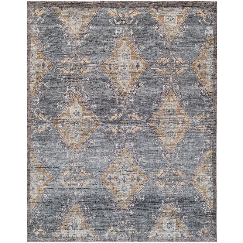 Izmir IZM124 Hand Knotted Area Rug - Charcoal/Taupe - 6'x9' - Safavieh