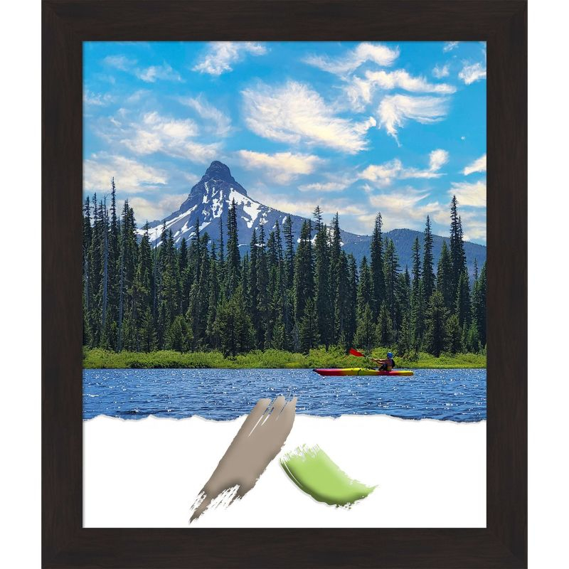 Amanti Art Furniture Espresso Narrow Wood Picture Frame Opening Size 20x24 in.