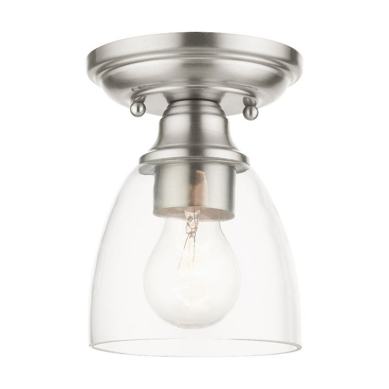 Livex Lighting Montgomery 1 - Light Flush Mount in  Brushed Nickel