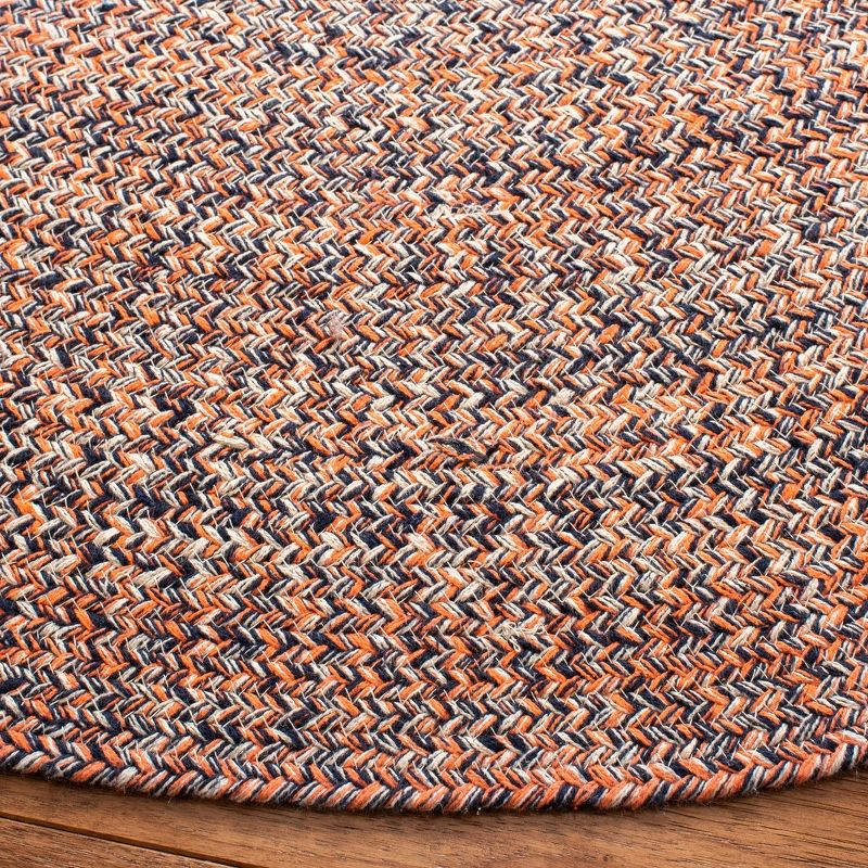 Braided BRD701 Hand Woven Area Rug - Terracotta/Ivory - 6' Round - Safavieh.
