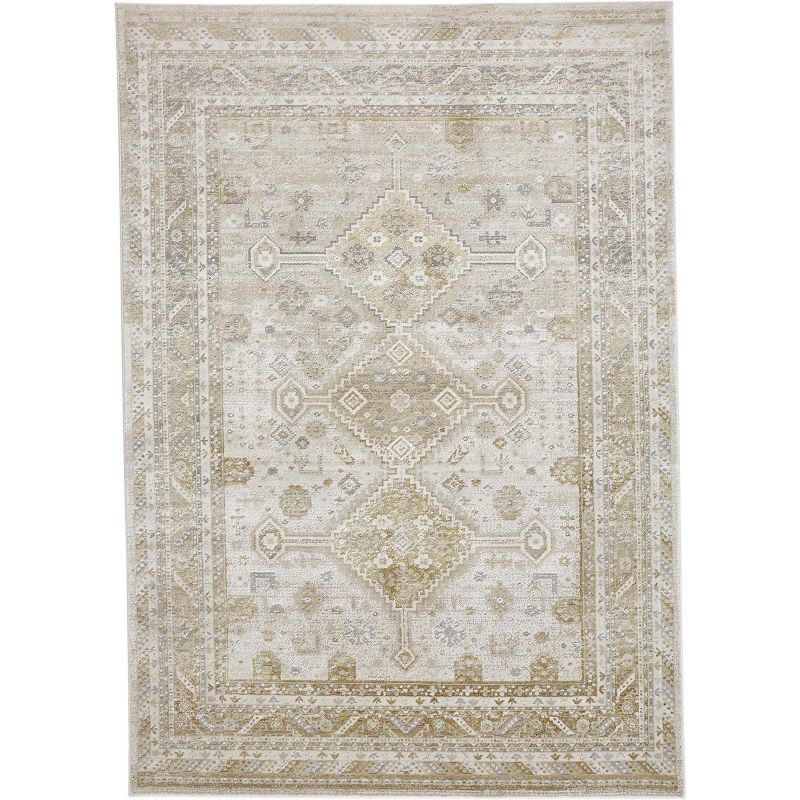 Aura Modern Persian Gold/Ivory Area Rug