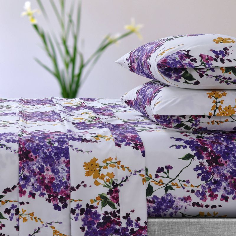 Azores Home Microfiber Floral Sheet Set