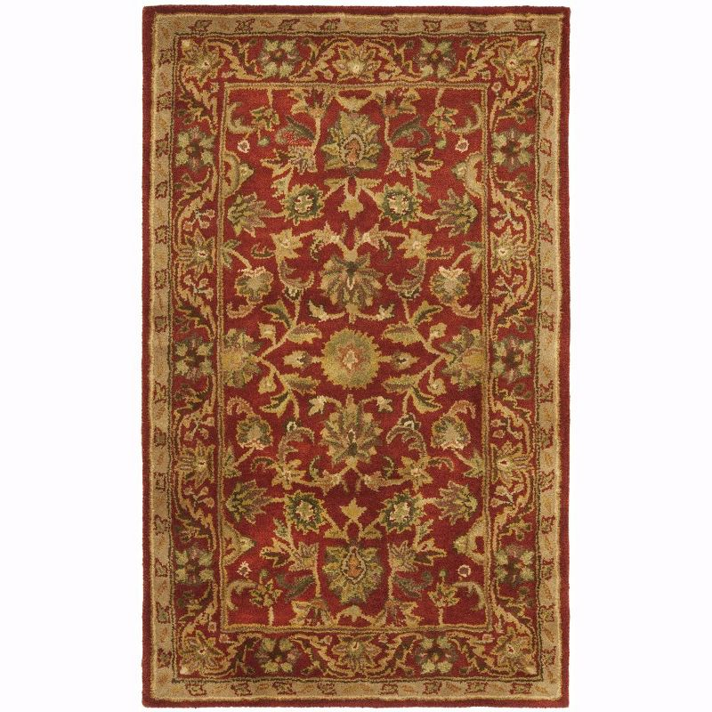 Antiquity AT52 Hand Tufted Indoor Accent Rug - Red/Red - 3'x5' - Safavieh
