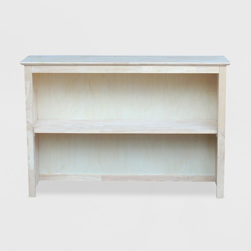 Hutch For Brooklyn Desk Unfinished - International Concepts: Hardwood, Fixed Shelf, 45"x30"