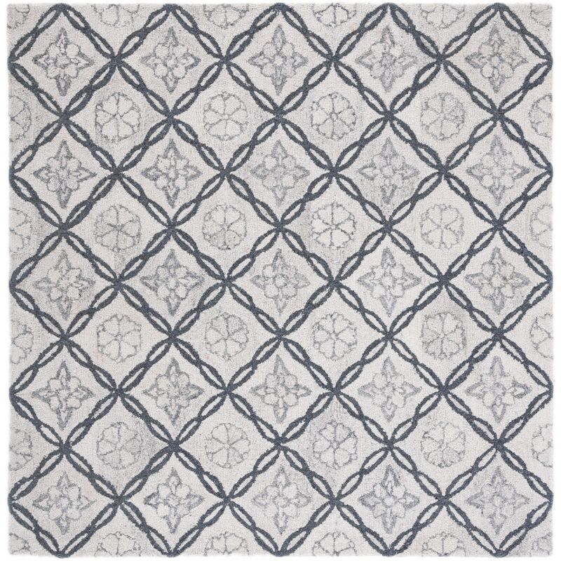 Marquee MRQ118 Hand Tufted Indoor Area Rug - Ivory/Grey - 6'x6' - Safavieh