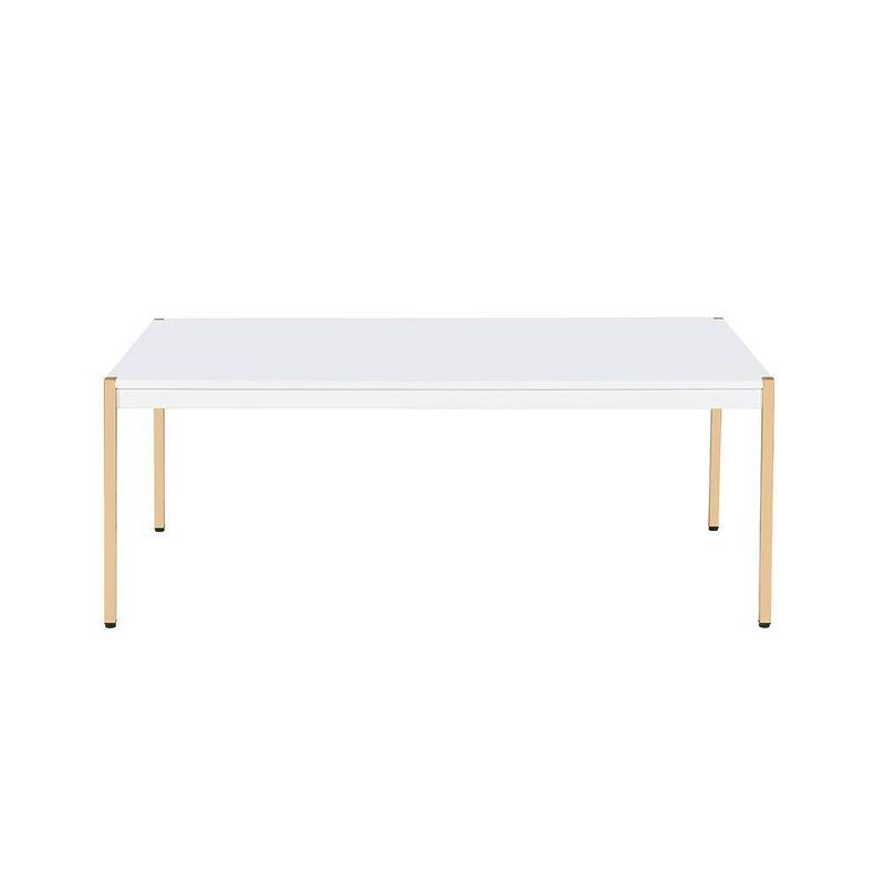 Acme Furniture Otrac Coffee Table White/Gold Finish