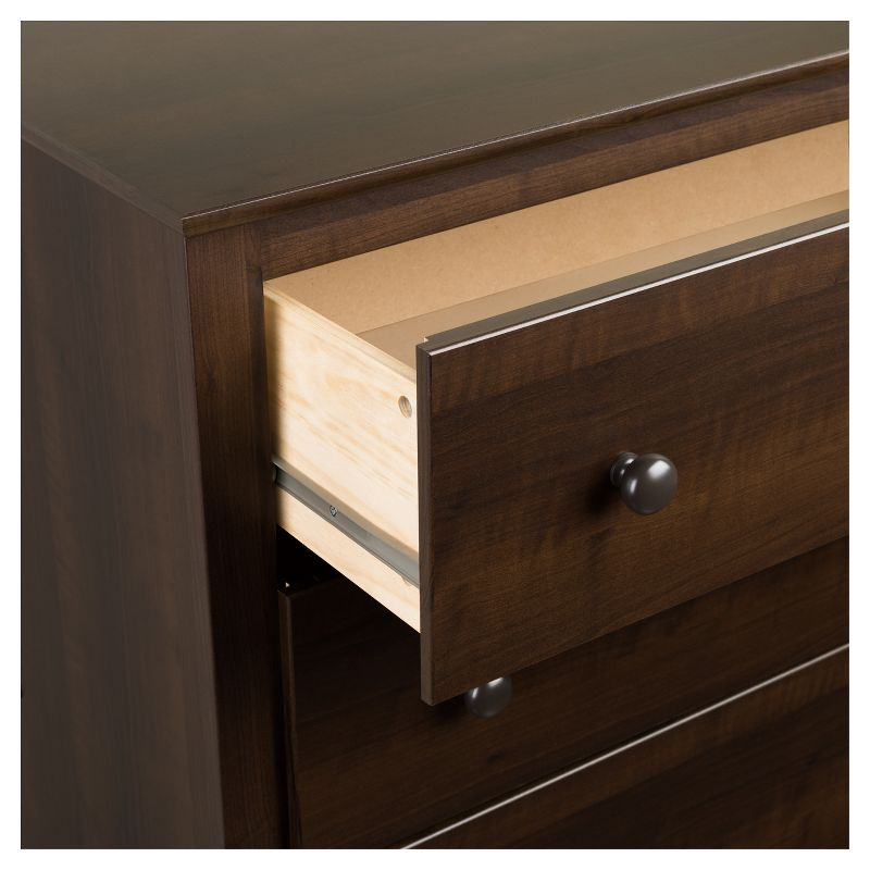 Prepac Fremont Nightstand - Espresso: Wood Composite, 3 Storage Drawers, Bedroom Furniture