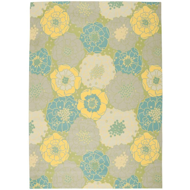 Nourison Home & Garden Green Indoor/Outdoor Area Rug RS021 7'9" x 10'10"