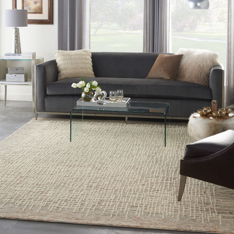 Nourison Vail Rustic Texture Indoor Area Rug Beige/Multi 7'9" x 9'9"