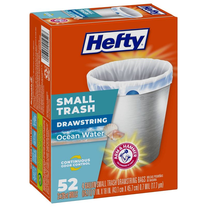 Hefty Ocean Water Trash Bag - Small - 52ct