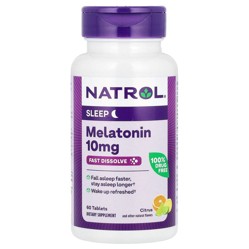 Natrol Melatonin, Citrus, 10 mg, 60 Tablets